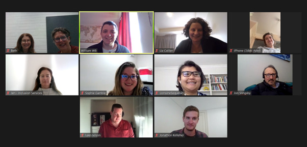A screenshot from an online meeting with 10 people